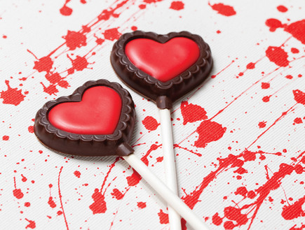 לבבות שוקולד על מקל (צילום: בועז לביא, פטי גאטו - מיכל מוזס, איוונה ניצן וטליה אסיף)